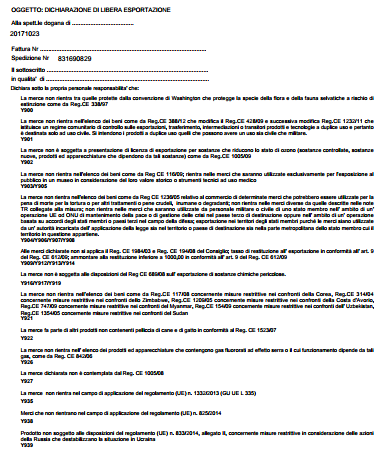 Lettera presa di servizio